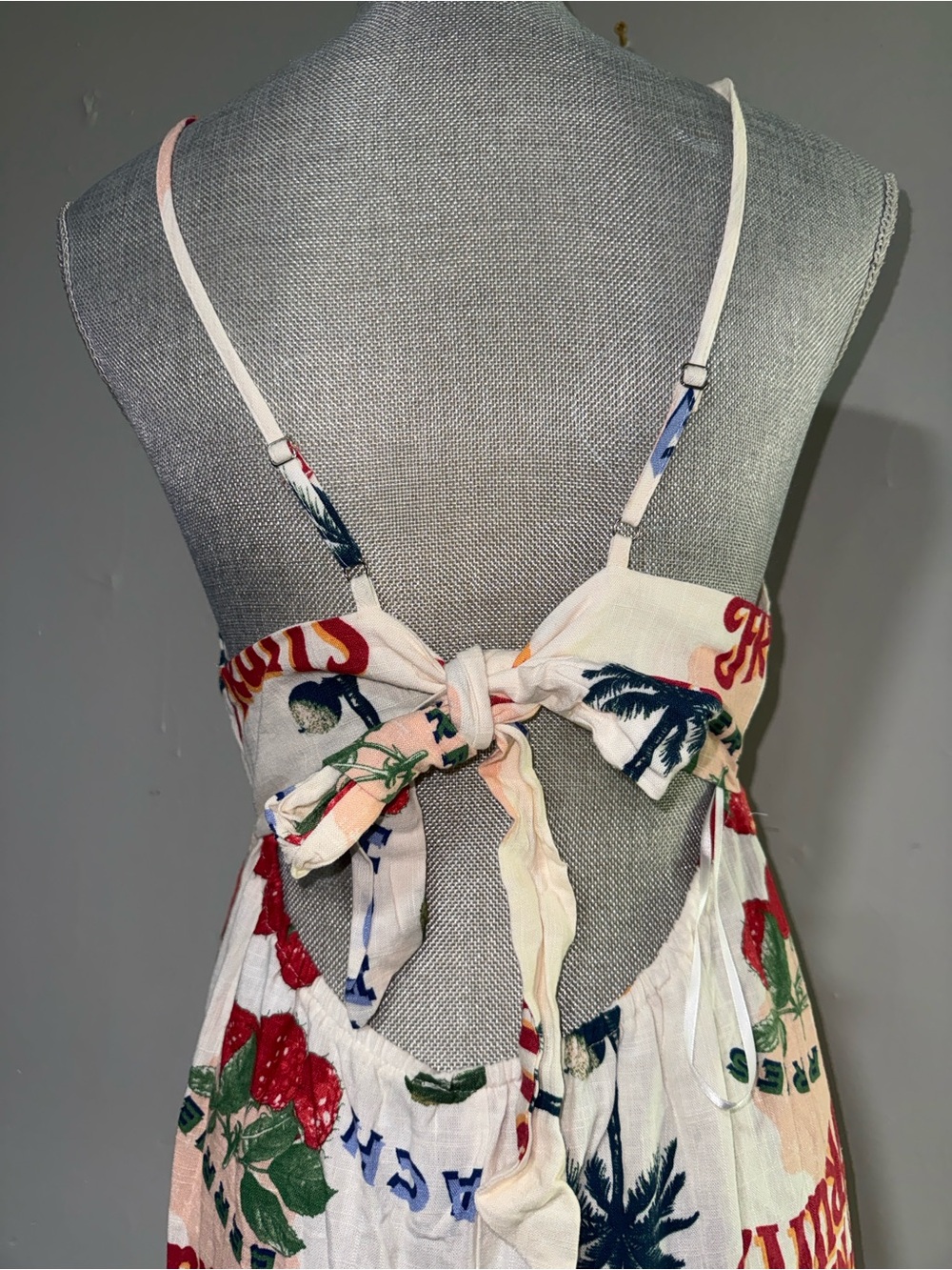 Paper Heart By Anthropologie dress Fruit Print Spaghetti Strap Maxi Dress - Picture 4 of 8